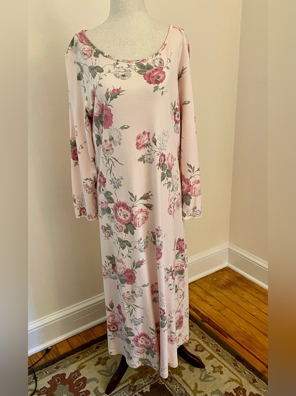 VTG Talbots Intimates Floral Cottagecore Lounge Dress Gown M
